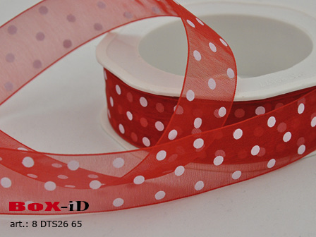 Voile dots 65 rouge 25mm x 20m